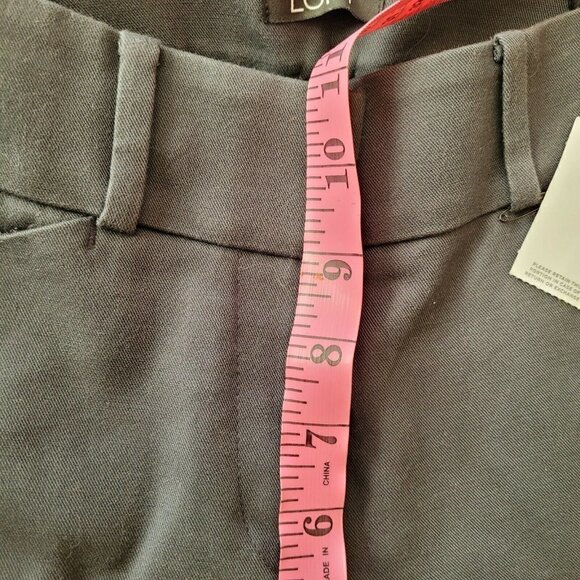Ann Taylor LOFT Womens Julie Straight Dress Pants Sz 0 Gray Mid Rise - Picture 9 of 9